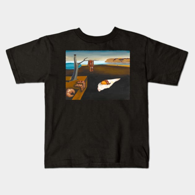 The Persistence of Breakfast Kids T-Shirt by Pinkazoid